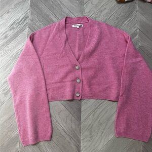 Reformation Mauve Button-Up Cardigan